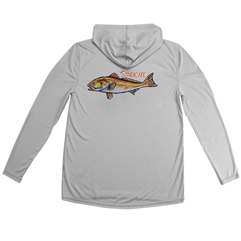 Koszula bluza z kapturem Syndicate Redfish Gray Solar Hoody